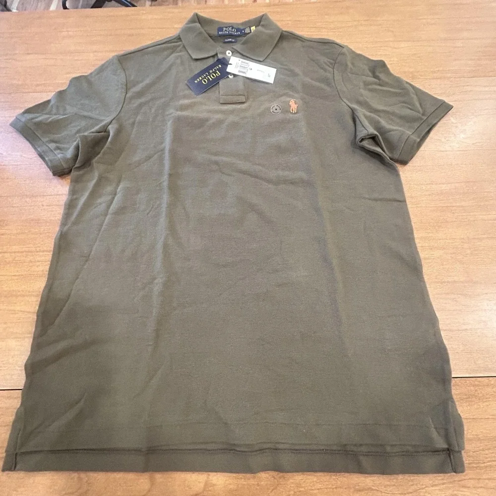 Polo Ralph Lauren Polo Shirt Mens M Green Classic Fit Cotton Pony NWT *MARK*